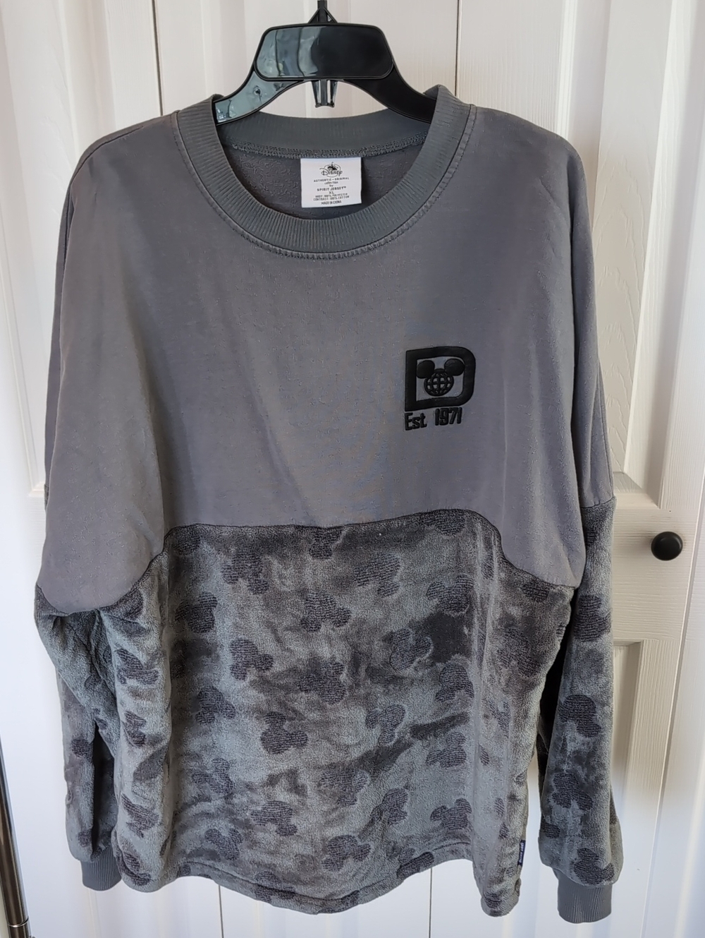 Disney World Spirit Jersey With Fuzzy Mickey Print